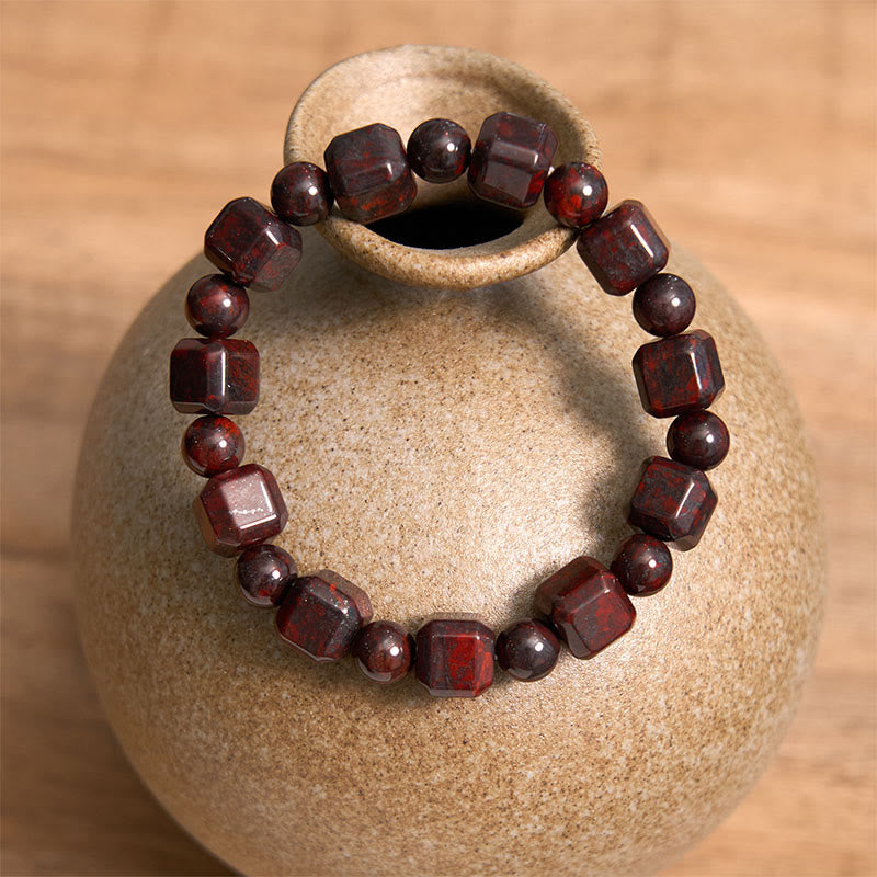Buddha Stones Bloodstone Strength Bracelet Bracelet BS 2