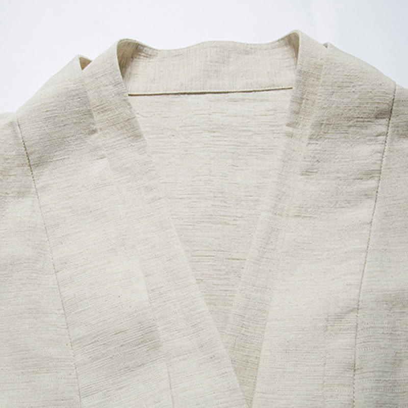 Foviel Fall Chinese Hanfu Cotton Linen Men Jacket Clothing