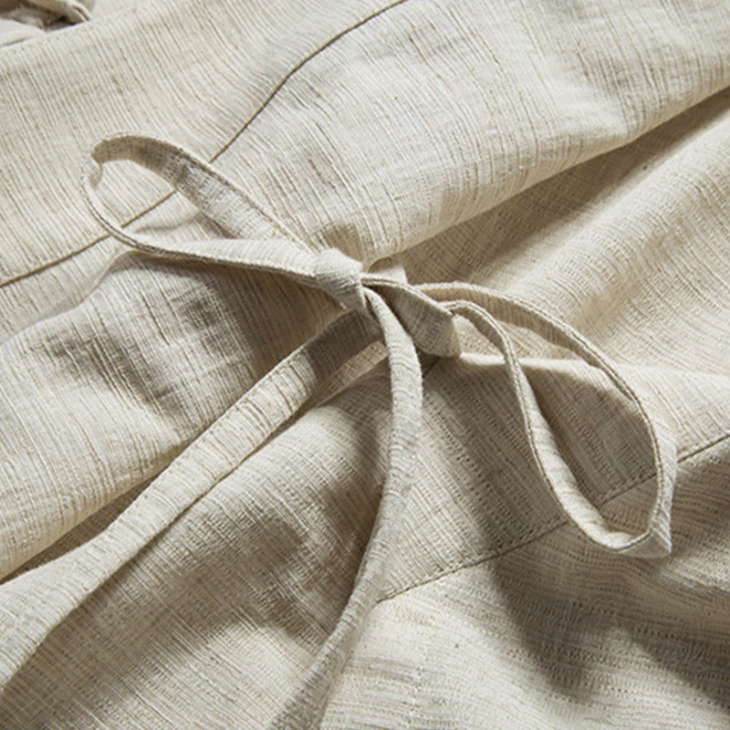 Foviel Fall Chinese Hanfu Cotton Linen Men Jacket Clothing