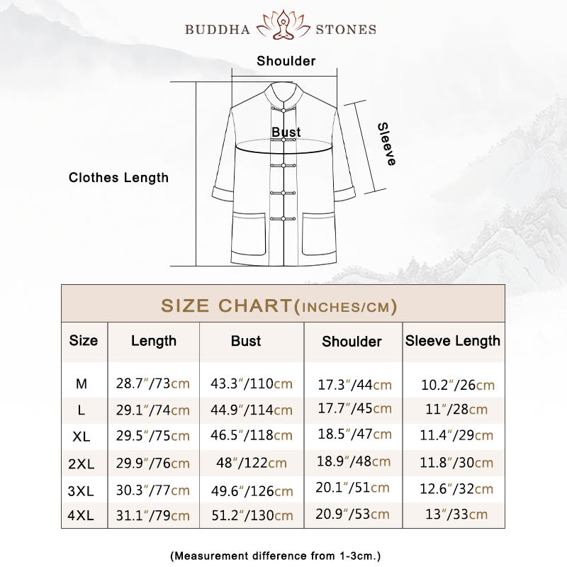 Foviel Frog-Button Chinese Tang Suit Half Sleeve Shirt Cotton Men Clothing With Pockets