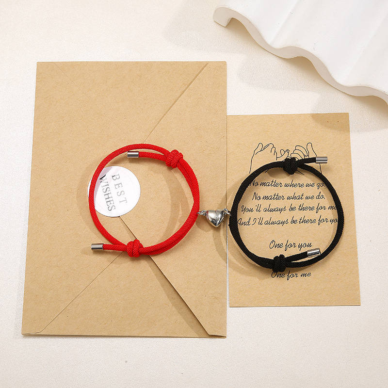 2Pcs Love Magnetic Couple String Strength Bracelet Bracelet BS 9