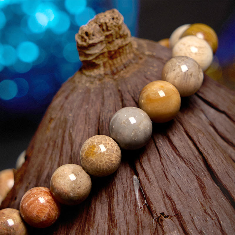 Bracelet de compassion en corail fossile Foviel