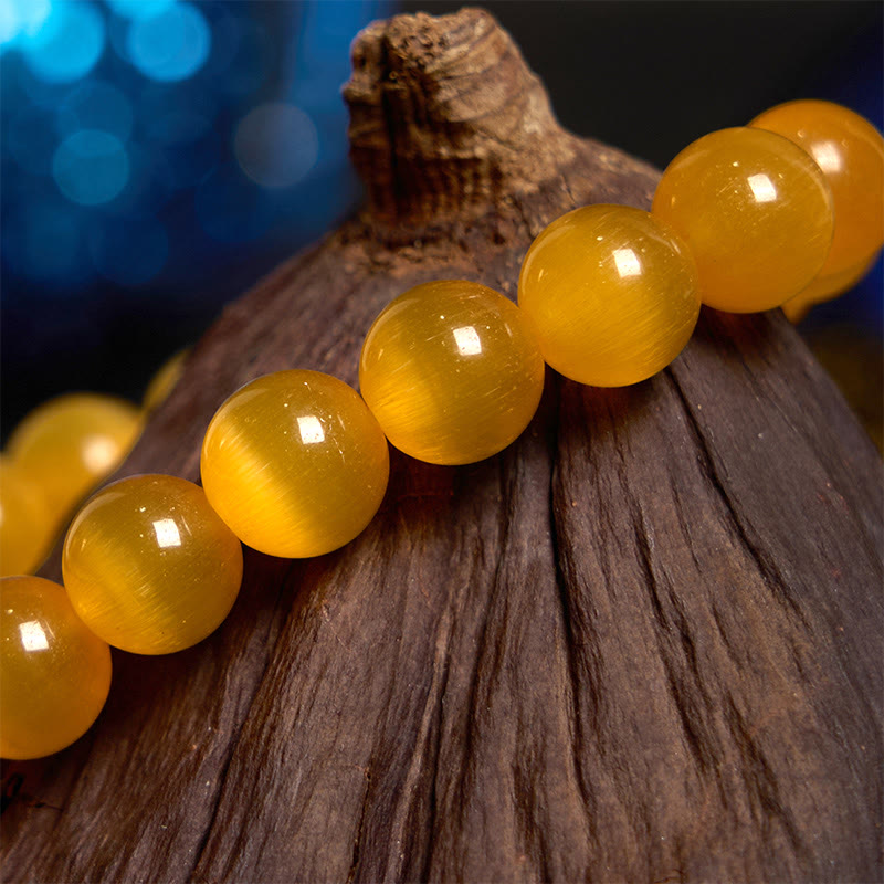 Foviel Katzenauge Chrysoberyl Blumen-Liebes-Armband