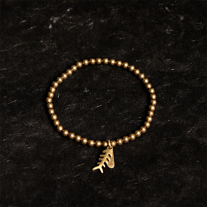 Buddha Stones Copper Fish Bone Healing Bracelet Bracelet BS 1
