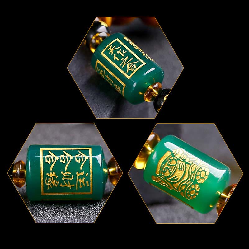 Bracelet de courage Foviel en œil de tigre et cristal blanc du zodiaque chinois