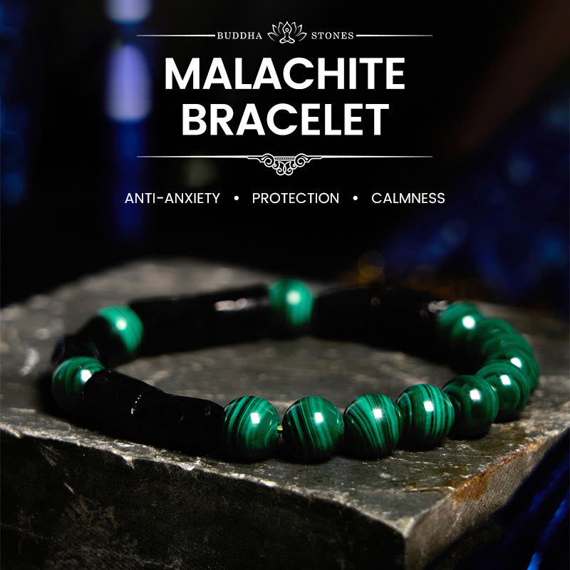 Foviel Malachite Black Tourmaline Purity Bracelet