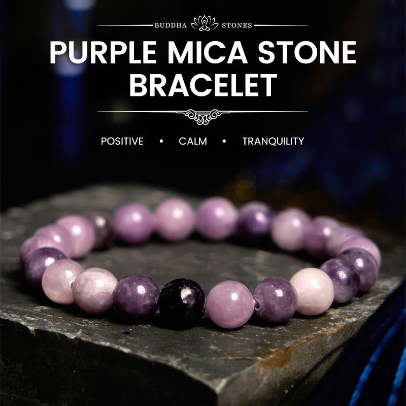Foviel Purple Mica Stone Positive Bracelet