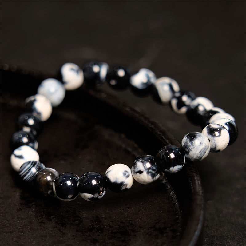 Buddha Stones "May the Stars Guide Your Dreams" Orca Agate Bracelet Includes Gift Message Card - image 4