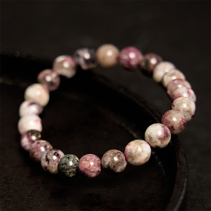 Bracelet d'équilibre en tourmaline fleur de prunier Foviel