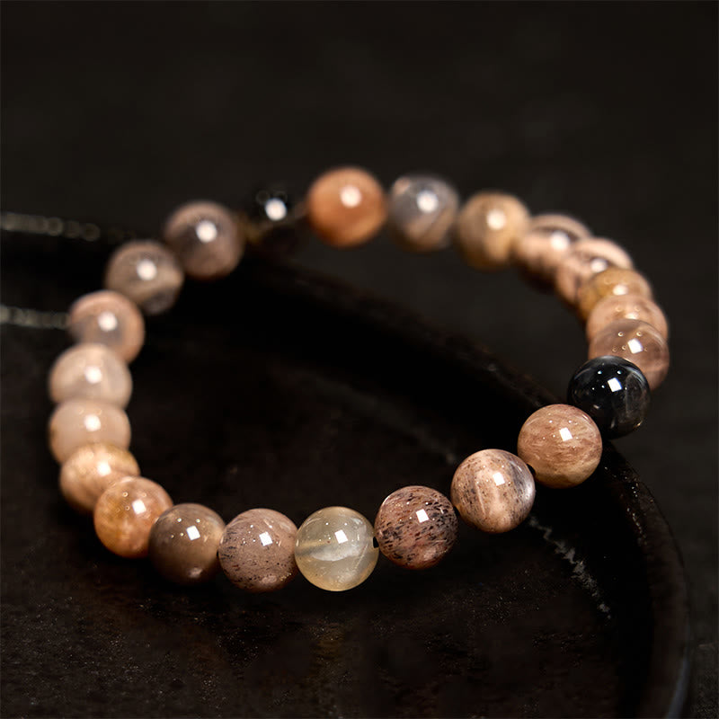 Foviel Black Moonstone Beruhigendes Armband