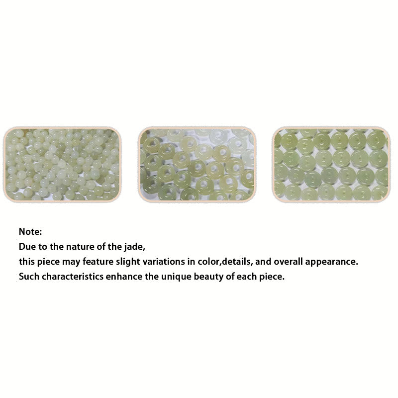 Foviel 999 Sterling Silber Natürlich Hetian-Jade Frieden Schnalle Pfirsichblüten Glück Armband
