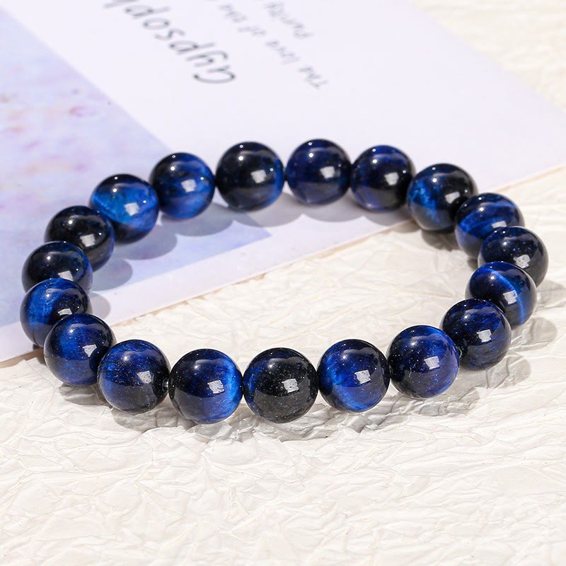 Foviel Blau Tiger Augen Balance Armband