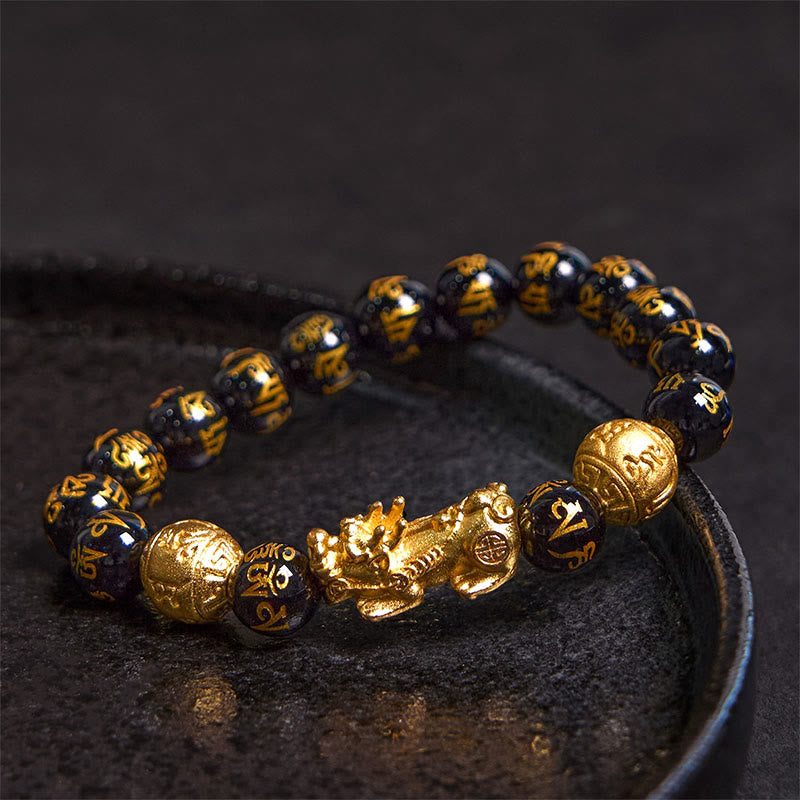 Foviel FengShui PiXiu Obsidian Wealth Bracelet