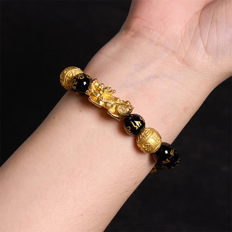 Foviel FengShui PiXiu Obsidian Wealth Bracelet