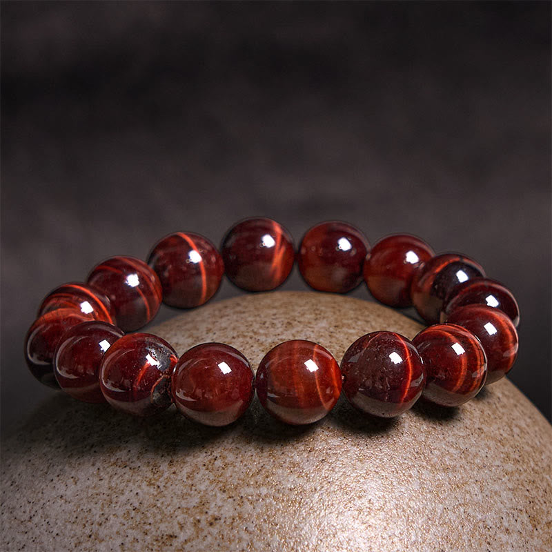 Foviel Natural Tiger Eye Healing Bead Bracelet