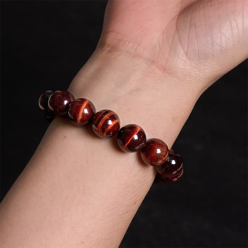 Foviel Natural Tiger Eye Healing Bead Bracelet