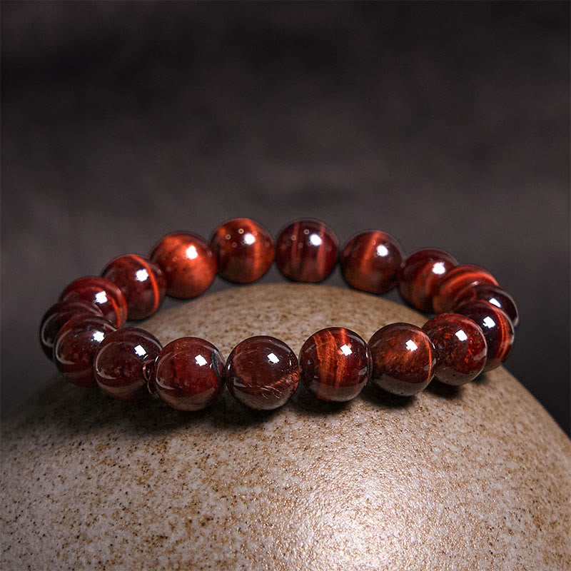 Foviel Natural Tiger Eye Healing Bead Bracelet