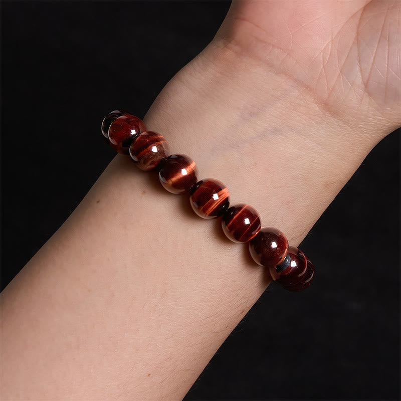 Foviel Natural Tiger Eye Healing Bead Bracelet