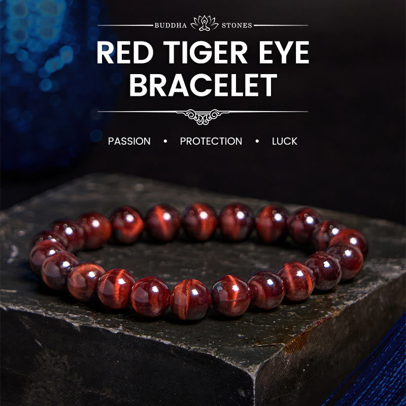 Foviel Natural Tiger Eye Healing Bead Bracelet