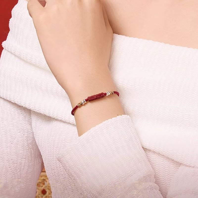 Buddha Stones 925 Sterling Silver Om Mani Padme Hum Cinnabar Blessing Child Adult Bracelet Bracelet BS 10