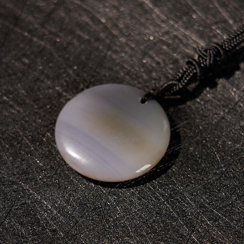Foviel Vajra Dorje Sanskrit Muster Natürlich Verschiedene Kristall schwarzer Obsidian Fulfilment Halskette Anhänger