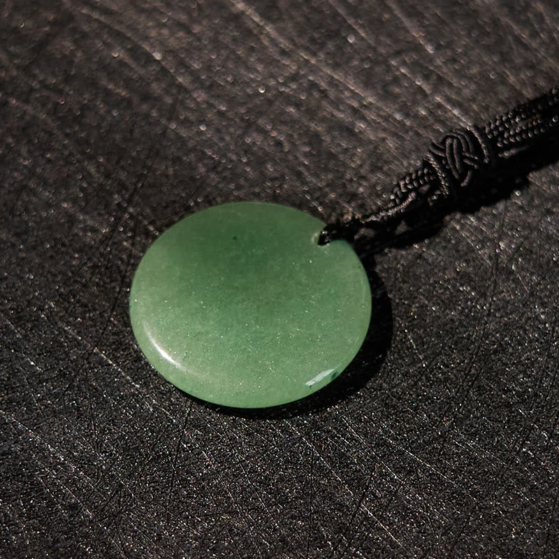 Foviel Vajra Dorje Sanskrit Muster Natürlich Verschiedene Kristall schwarzer Obsidian Fulfilment Halskette Anhänger