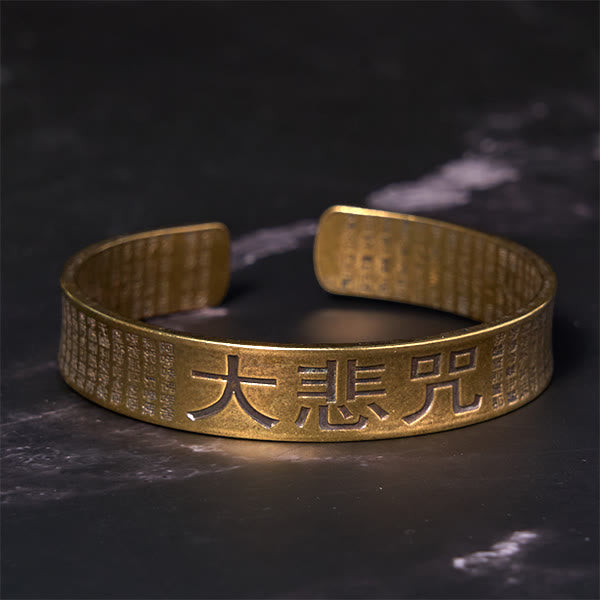 Foviel Großes Mitgefühl Mantra Kupfer Messing Glück Kraft Armband