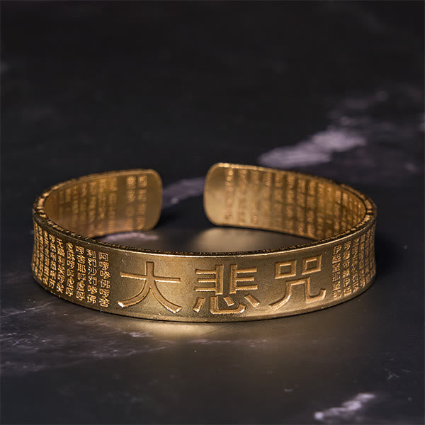 Foviel Großes Mitgefühl Mantra Kupfer Messing Glück Kraft Armband