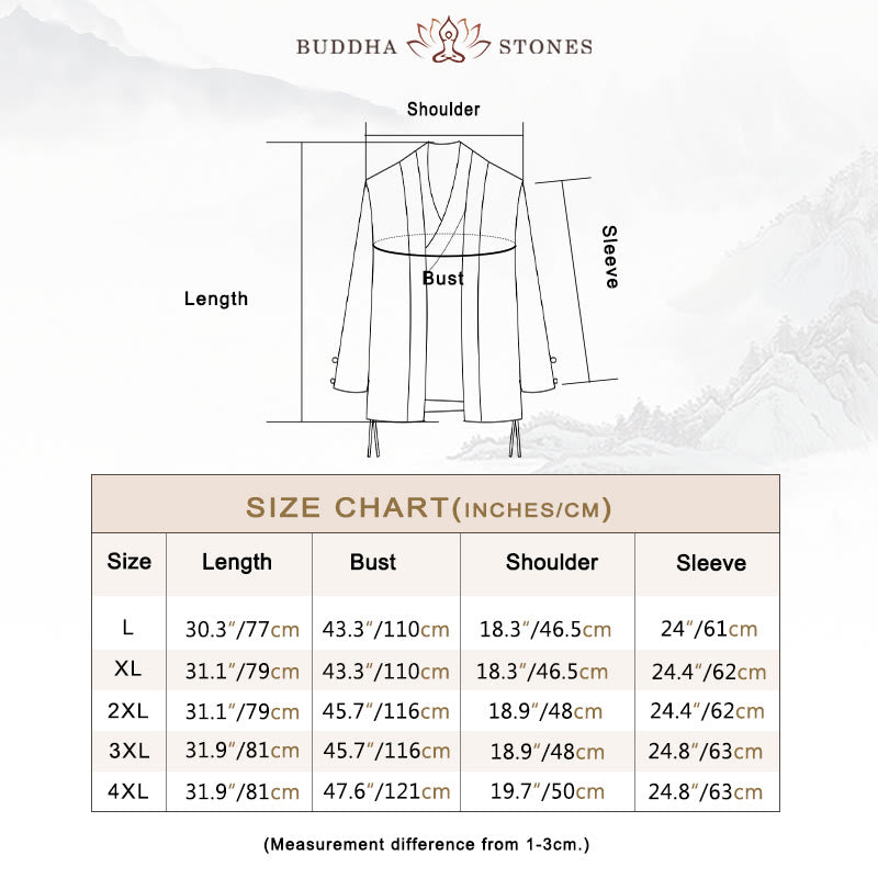 Foviel Fall Chinese Hanfu Cotton Linen Men Jacket Clothing