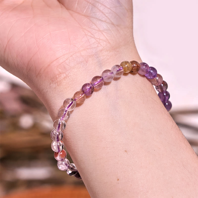 Foviel Natural Purple Phantom Love Wisdom Bracelet