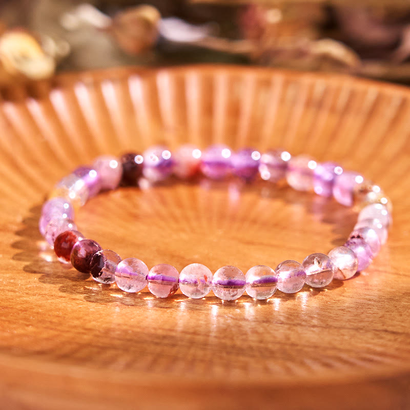 Foviel Natural Purple Phantom Love Wisdom Bracelet