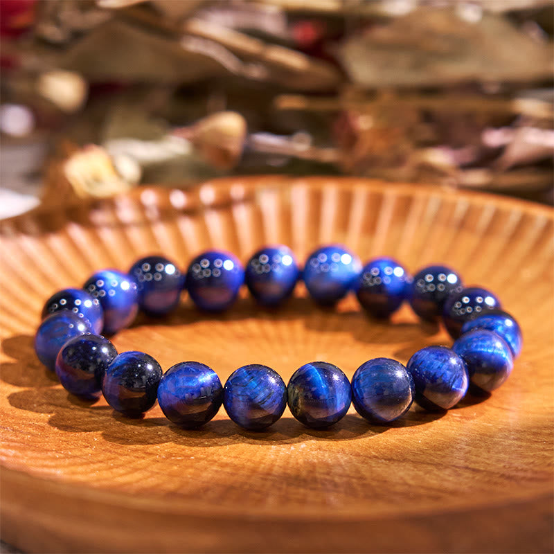 Foviel Blau Tiger Augen Balance Armband