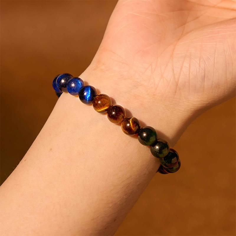 Foviel Blau Tigerauge Grün Tigerauge Tigerauge Balance Armband