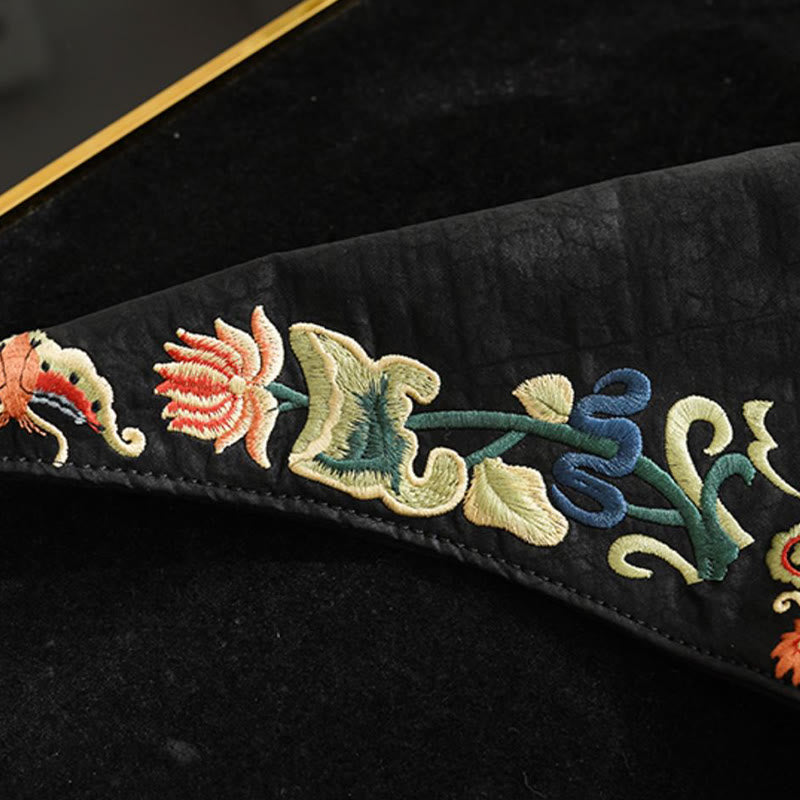 Buddha Stones Fish Flower Phoenix Embroidery Xiangyunsha Silk Shoulder Bag Shoulder Bag BS 11