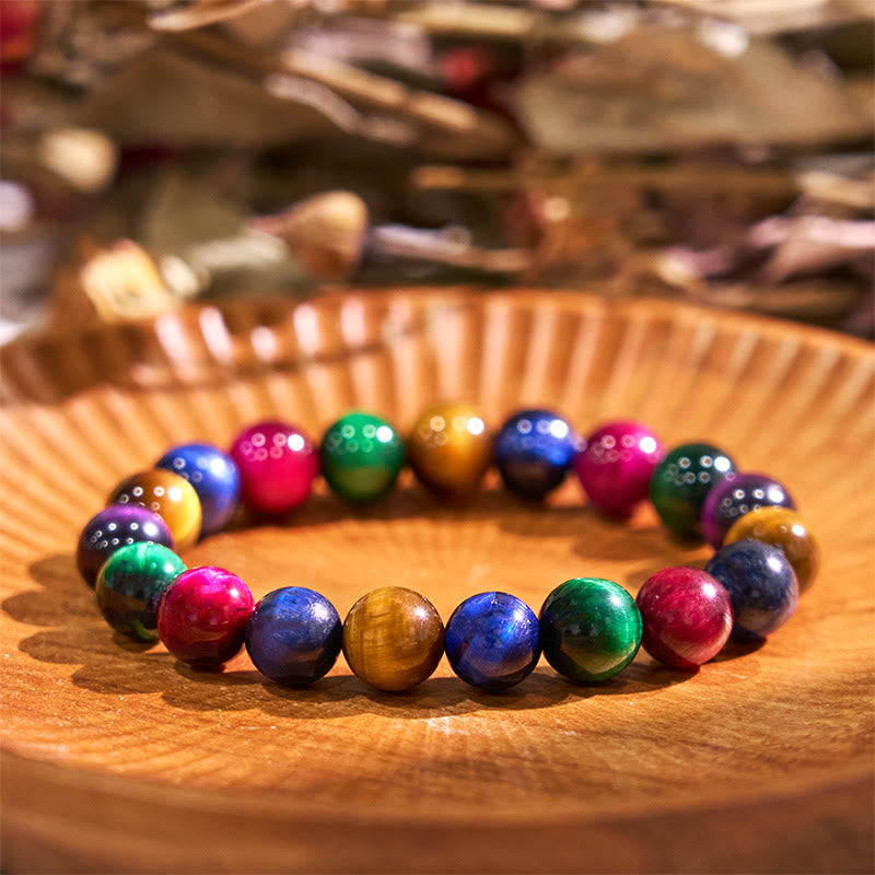 Foviel Tigerauge löst Mut Armband
