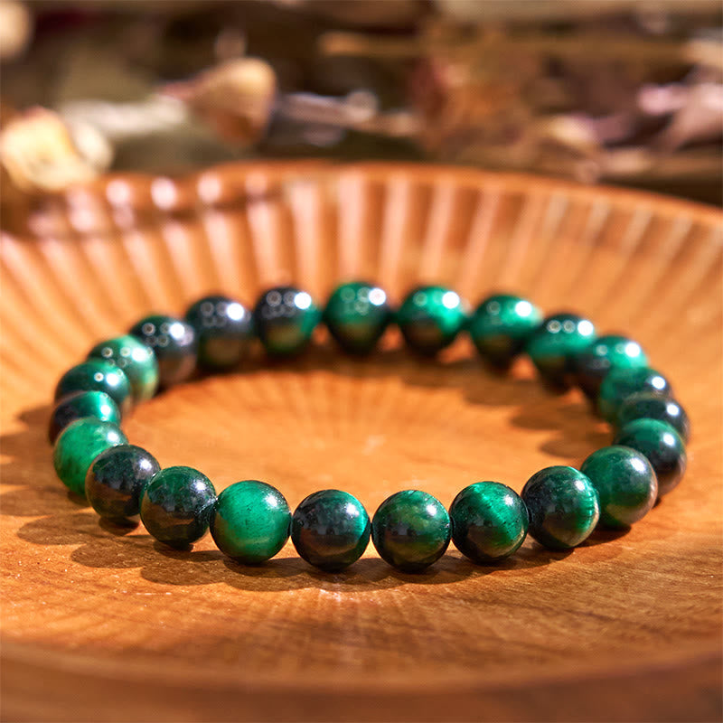 Bracelet de guérison énergétique Foviel en œil de tigre