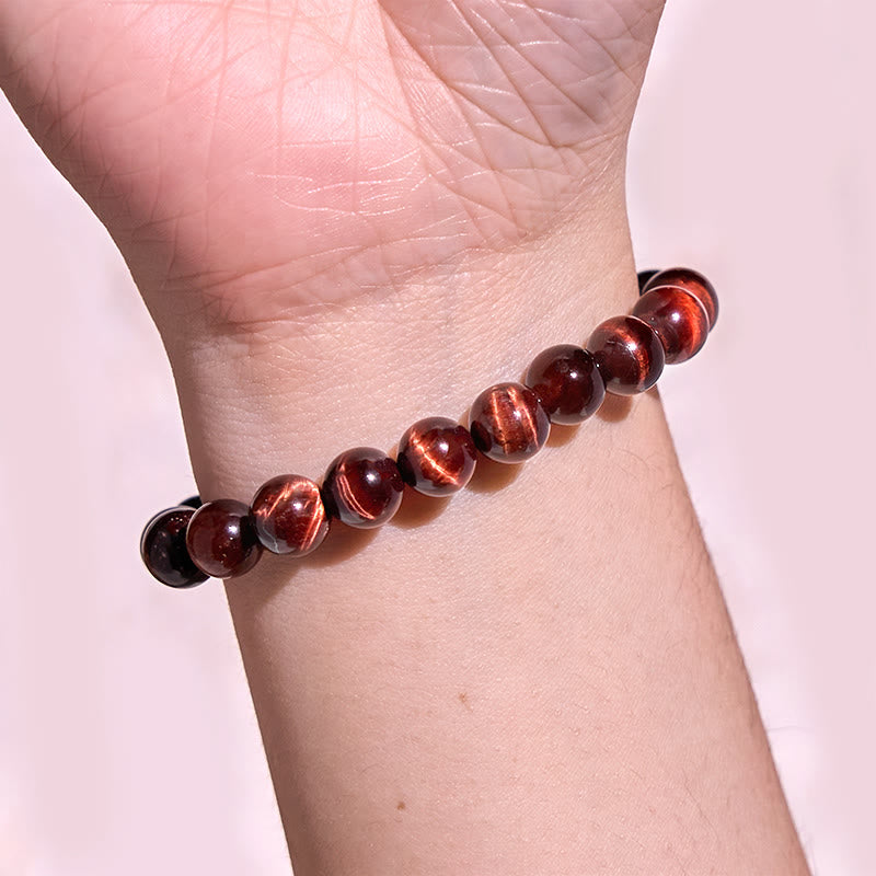 Foviel Natural Tiger Eye Healing Bead Bracelet