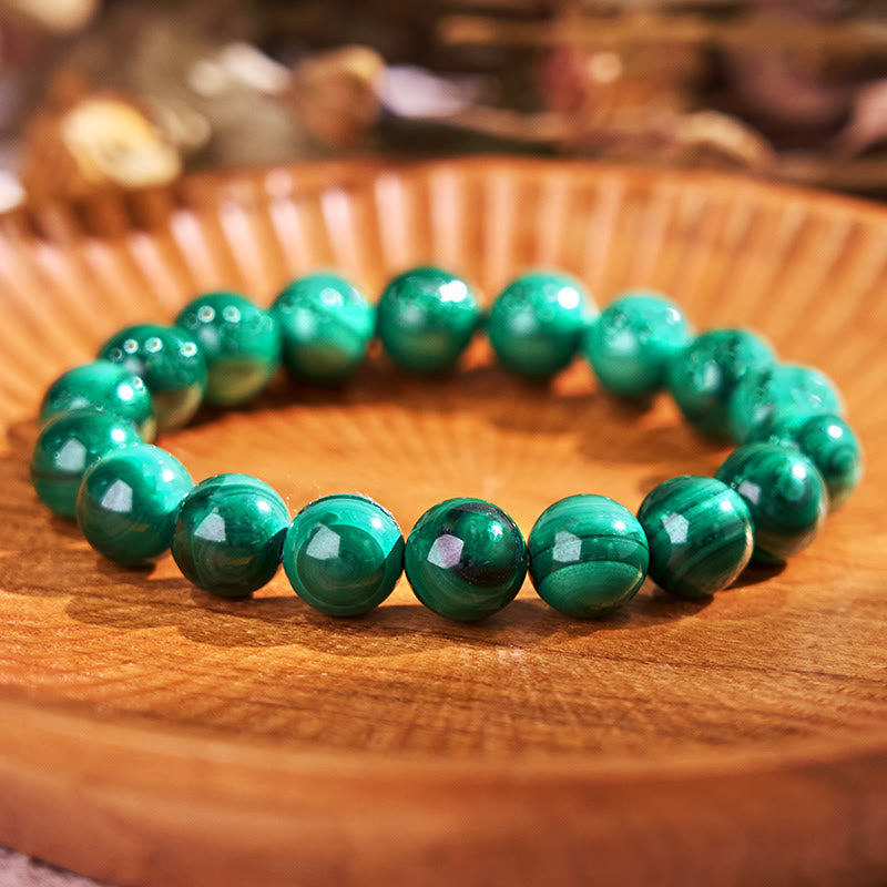 Bracelet de protection et de sérénité en malachite naturelle Foviel