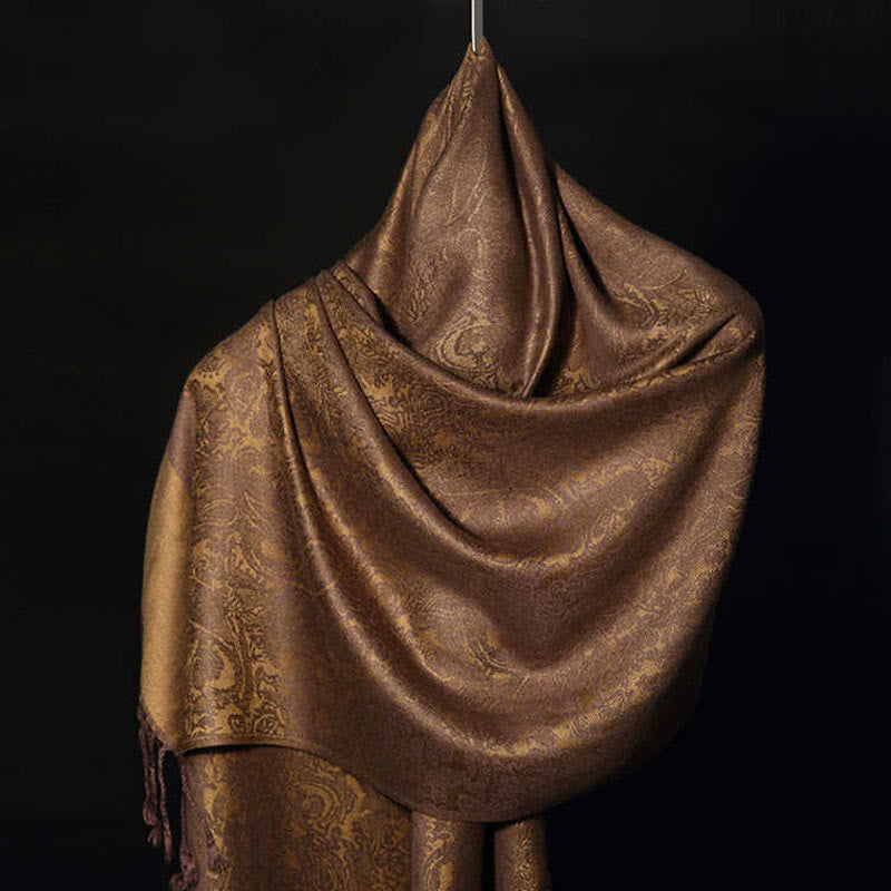 Foviel Tibetischer Cashew Jacquardigalls Schal Frühling Herbst Winter Warm Gemütlicher Schal Wrap