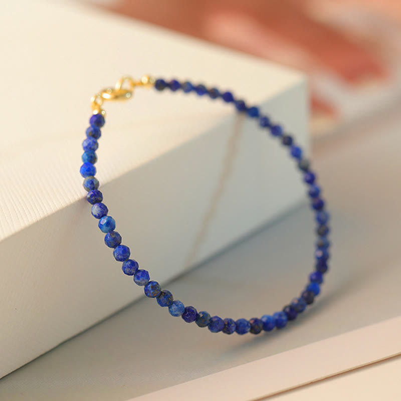 Buddha Stones Small Lazurite Ultra-Thin Beads Balance Bracelet - image 3