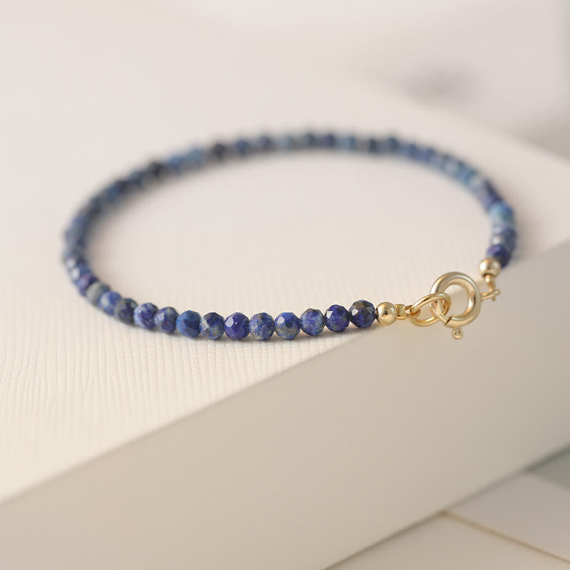 Buddha Stones Small Lazurite Ultra-Thin Beads Balance Bracelet - image 2