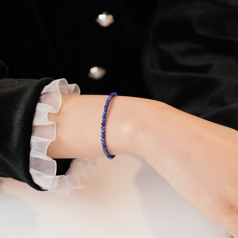 Buddha Stones Small Lazurite Ultra-Thin Beads Balance Bracelet - image 7