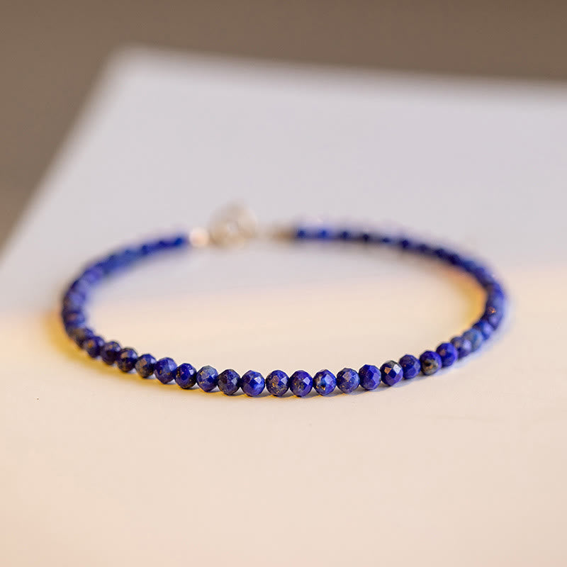 Buddha Stones Small Lazurite Ultra-Thin Beads Balance Bracelet - image 6