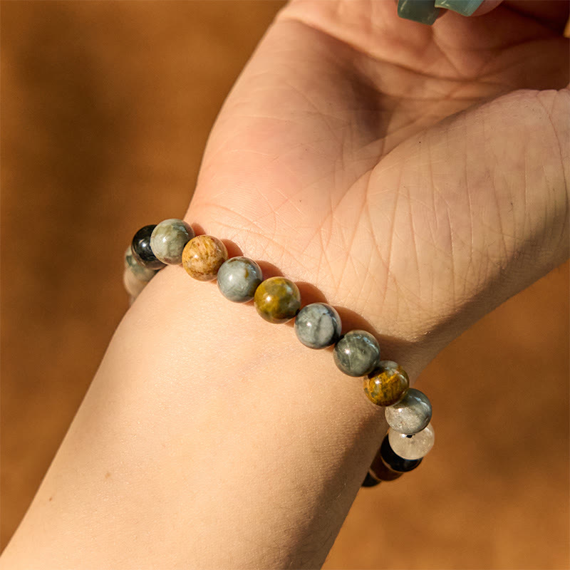 Foviel Natural Eagle's Eye Stone Confidence Positive Bracelet