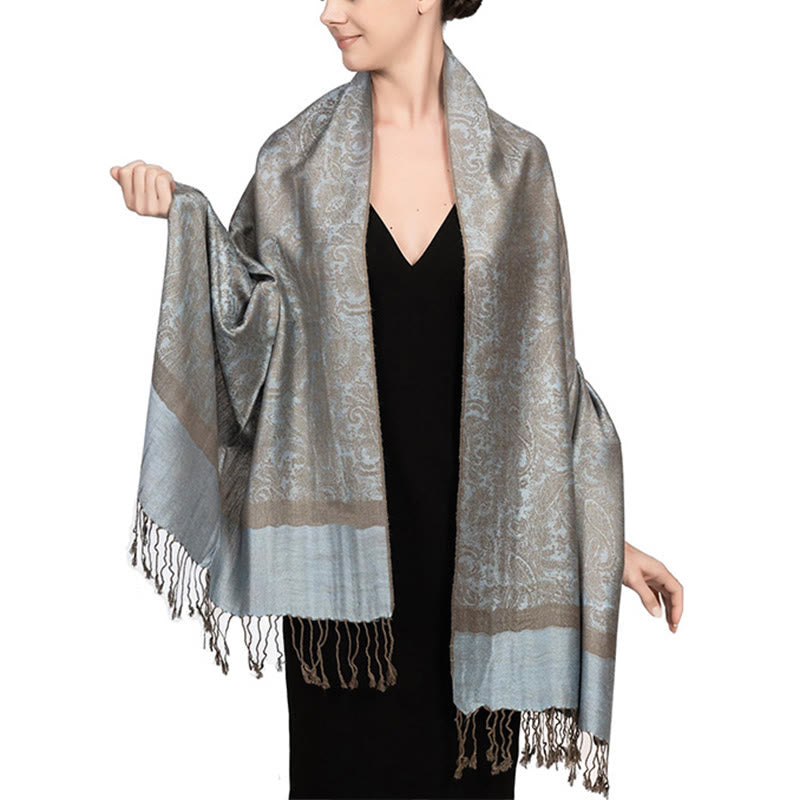 Foviel Tibetischer Cashew Jacquardigalls Schal Frühling Herbst Winter Warm Gemütlicher Schal Wrap