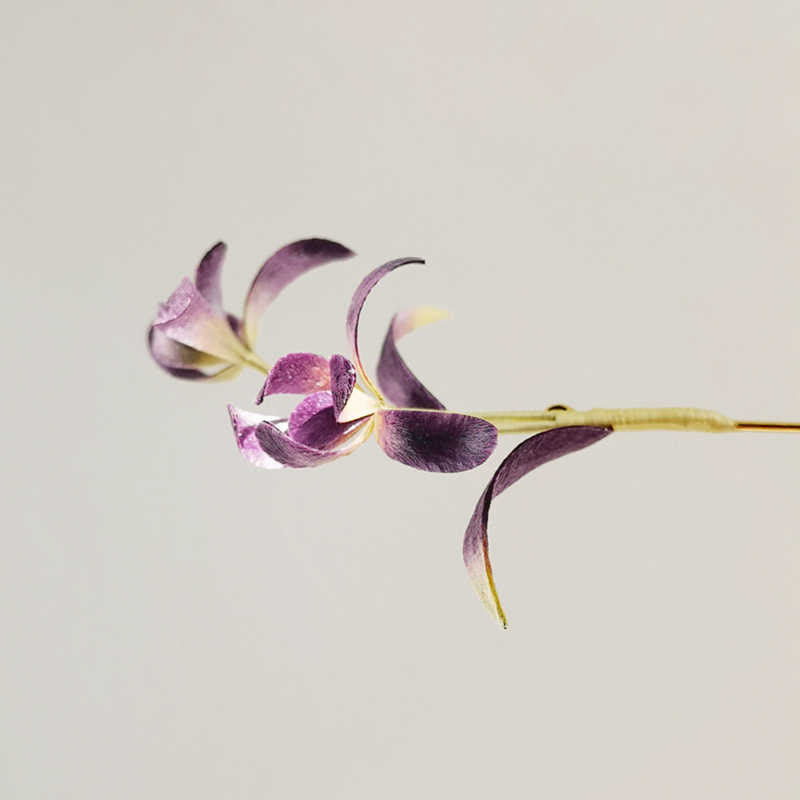 Foviel Handgefertigt Velvet Blume Mulberry Seide Orchidee Blume Brosche