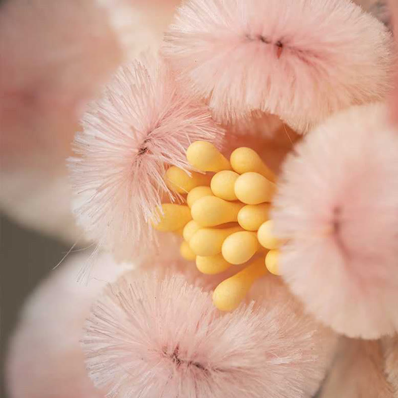 Foviel Handgefertigt Yangzhou Velvet Blume Mulberry Seide Pfirsichblüten Brosche