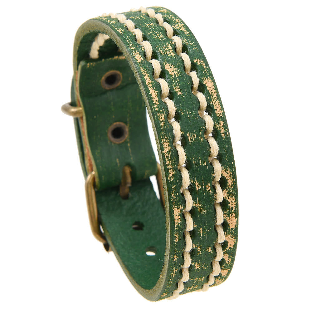 Foviel Vintage Leder verstellbare Schnalle stärken Armband