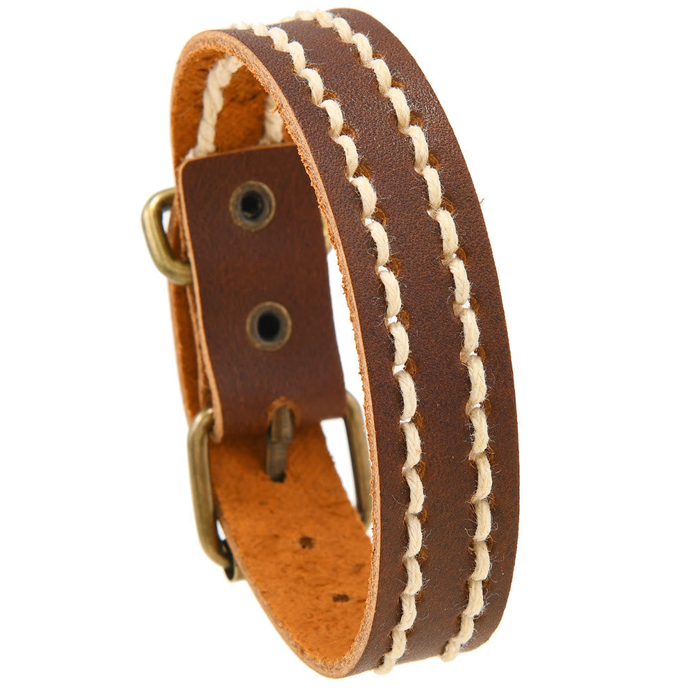 Foviel Vintage Leder verstellbare Schnalle stärken Armband