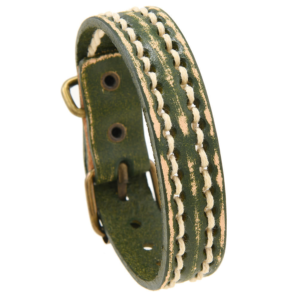 Foviel Vintage Leder verstellbare Schnalle stärken Armband